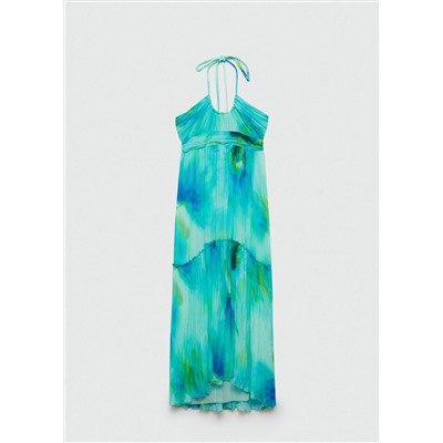 Vestido halter estampado