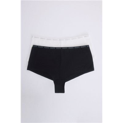 Pack 2 bragas bóxer negro, blanco
