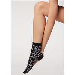 Kurze Socken mit Animal-Muster