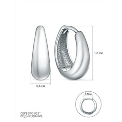 Серьги из серебра родированные 925 пробы 11-1364р
