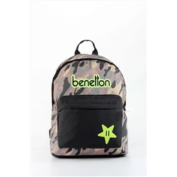 United Colors of Benetton Haki Kamuflaj Desenli Sırt Çantası 76064 BN76064