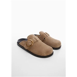 Zueco piel tachuelas -  Mujer | MANGO OUTLET Melilla