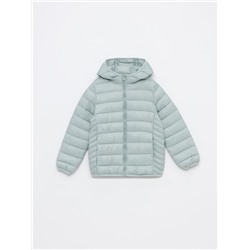 LIGHTWEIGHT HOODED PUFFER JACKET