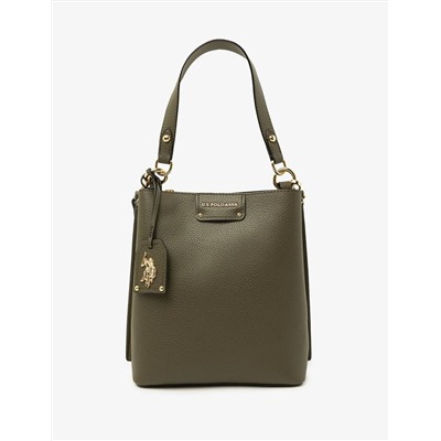 SOLID BUCKET BAG WITH CROSSBODY STRAP