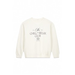 Sudadera felpa algodón blanco