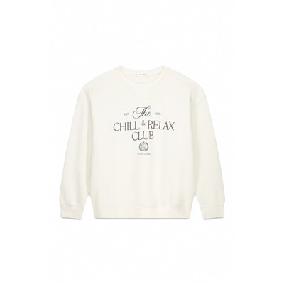 Sudadera felpa algodón blanco