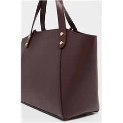Bolso de piel Parl Burdeos