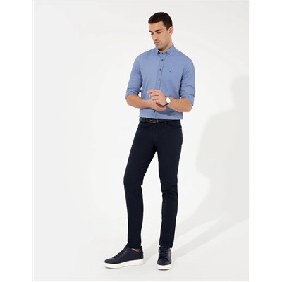 Lacivert Slim Fit Oxford Gömlek