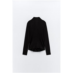 DRAPED VISCOSE T-SHIRT