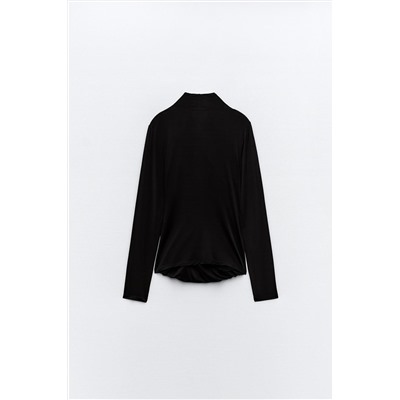DRAPED VISCOSE T-SHIRT
