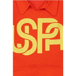 Kız Çocuk Turuncu Polo Yaka Sweatshirt