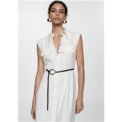 Vestido camisero cinturón