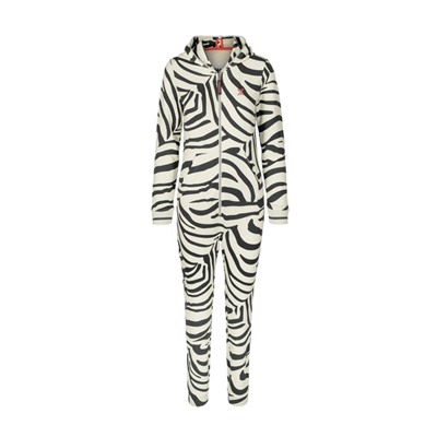 ZEBRA SLIM JUMPSUIT OFF-WHITE
