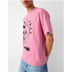 Boxy fit short sleeve T-shirt with Machine Gun Kelly print