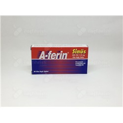 Обезболивающее средство A-ferin "Sinus 500 30 1,25 mg film kapli tablet parasetamol psodoeferdin HCI triprolidin HCI 20 film kapli tablet