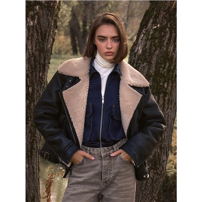 Дубленка из экомеха, N076/mouton