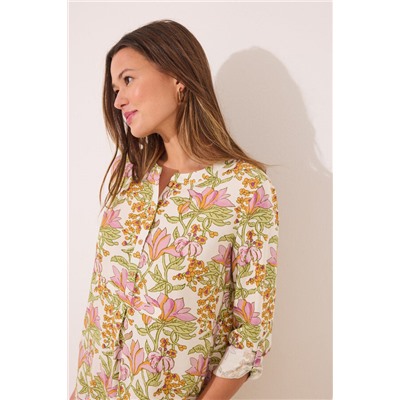 Camisola viscosa estampado flores