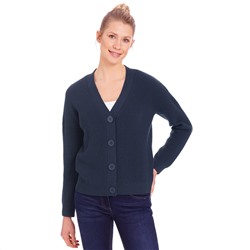 Damen Strickjacke mit großen Knöpfen