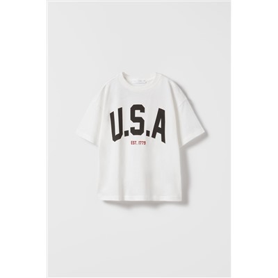 CAMISETA TEXTO USA