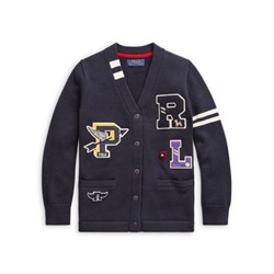 Ralph Lauren Childrenswear Girl's Cotton Letterman Cardigan