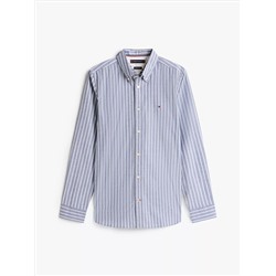 Slim Fit Stripe Print All-Day Shirt
