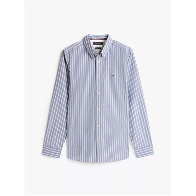 Slim Fit Stripe Print All-Day Shirt