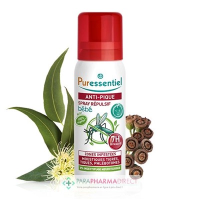 Puressentiel Anti-Pique Spray Répulsif Bébé 60 ml