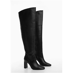 Bota piel caña alta -  Mujer | MANGO OUTLET Melilla