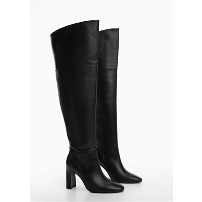 Bota piel caña alta -  Mujer | MANGO OUTLET Melilla