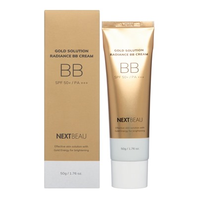 NEXTBEAU Gold Solution Radiance BB Cream SPF 50+ / PA+++ 01 Light Beige Освежающий ББ крем с золотом 01 Светло-бежевый 50г