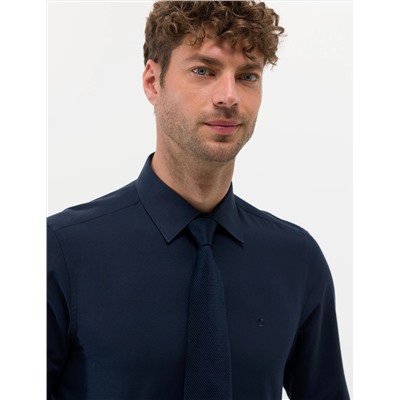 Lacivert Slim Fit Uzun Kollu Basic Gömlek