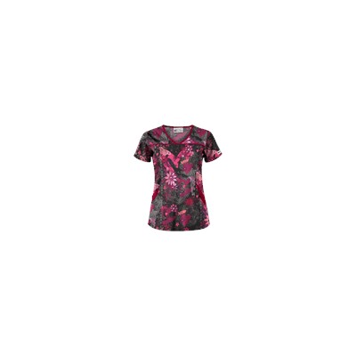 UA Artsy Hearts Black Print Scrub Top