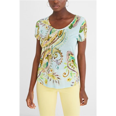 Camiseta manga corta paisley