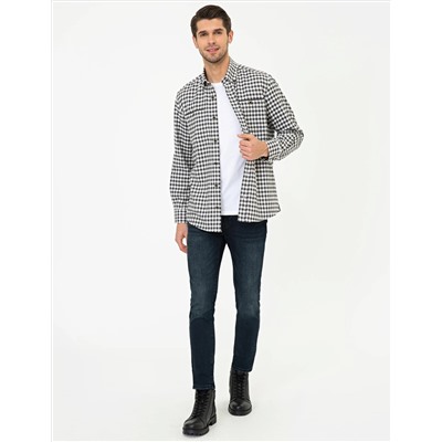 Gri Comfort Fit Uzun Kollu Gömlek