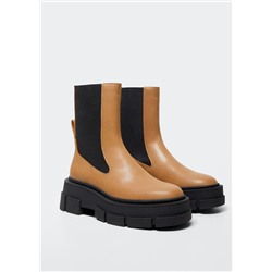 Botín combinado suela track -  Mujer | MANGO OUTLET Melilla