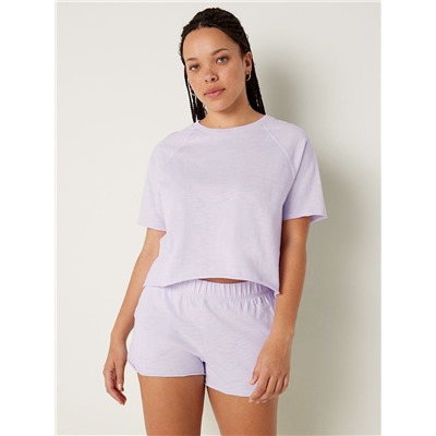 PINK SUMMER LOUNGE COTTON SHORT SLEEVE T-SHIRT