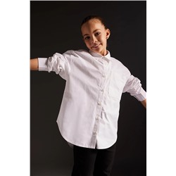 Defacto Kız Çocuk Oversize Poplin Uzun Kollu Gömlek Z4894A623SP