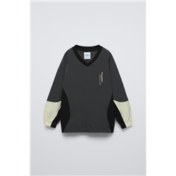 LINED SPORTY TECHNICAL SWEATSHIRT