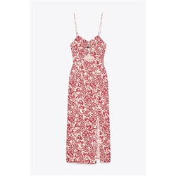 PRINTED RUSTIC MIDI DRESS