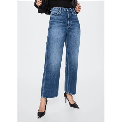 Jeans rectos tiro medio -  Mujer | MANGO OUTLET España