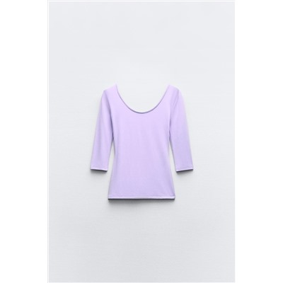 POLYAMIDE T-SHIRT WITH ROUND NECKLINE