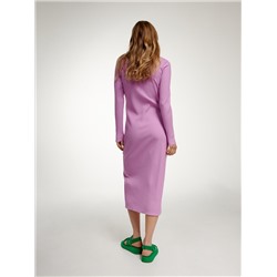 Strickkleid mit Gestreifter Struktur