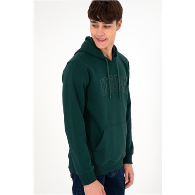 Erkek Koyu Yeşil Basic Sweatshirt