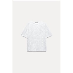 T-SHIRT WITH RHINESTONES ON THE FRONT