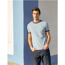Contrast T-shirt, Men, Grey