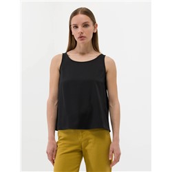 Siyah Regular Fit Kolsuz Bluz