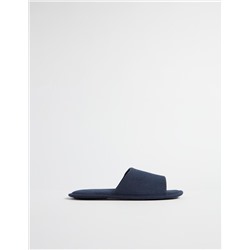 Bedroom Slippers, Men, Dark Blue