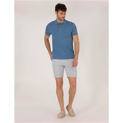 Koyu Mavi Regular Fit Polo Yaka Basic Tişört