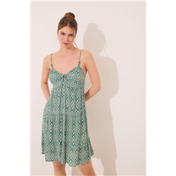 Vestido corto estampado geométrico