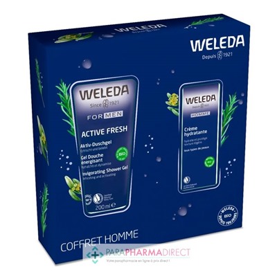 Weleda Coffret Homme - Gel Douche Énergisant Homme BIO 200ml + Crème Hydratante Homme BIO 30ml
